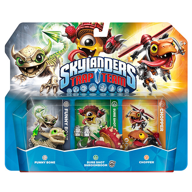 Skylanders Trap Team. Набор из трех фигурок: Chopper, Funny Bone, Shroomboom