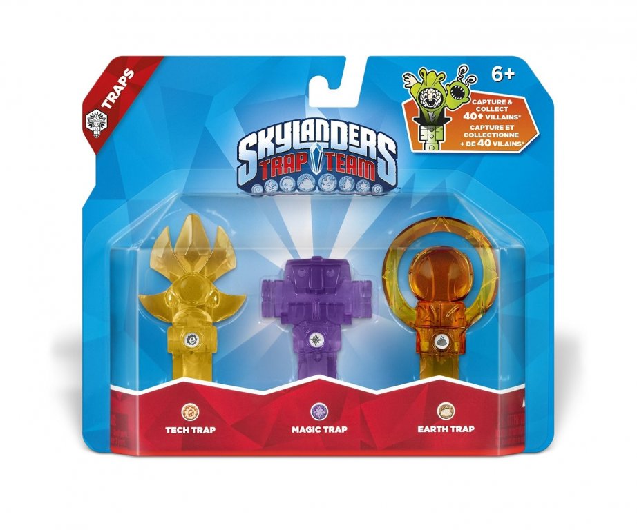 Skylanders Trap Team. Набор из трех ловушек: Scepter (технология), Log Holder (магия), Orb (земля)