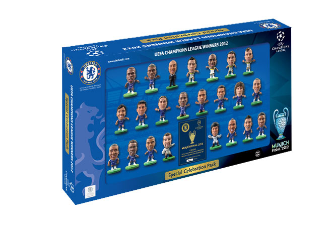 Набор фигурок футболистов Soccerstarz - Chelsea Champions League Celebration Pack 2012 (23 шт.)