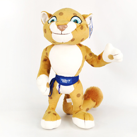 Игрушка мягкая Sochi 2014 Леопард с поясом, 23 см