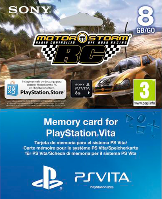 SONY Карта Памяти 8GB для PS Vita + игра MotorStorm RC