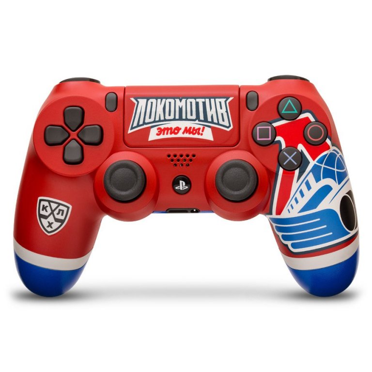 Геймпад RAINBO Sony Dualshock 4 v2 для PS4, КХЛ Локомотив (CUH-ZCT2E)