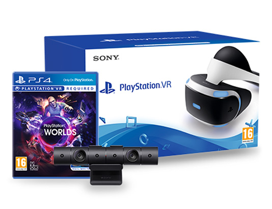 Sony PlayStation VR (CUH‐ZVR2) + Playstation Camera 2.0 + Playstation VR Worlds