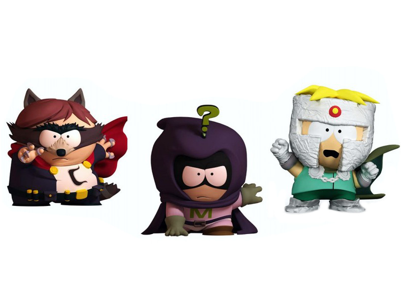Набор фигурок South Park The Fractured But Whole - Енот, Мистерион, Профессор Хаос (3 в 1)