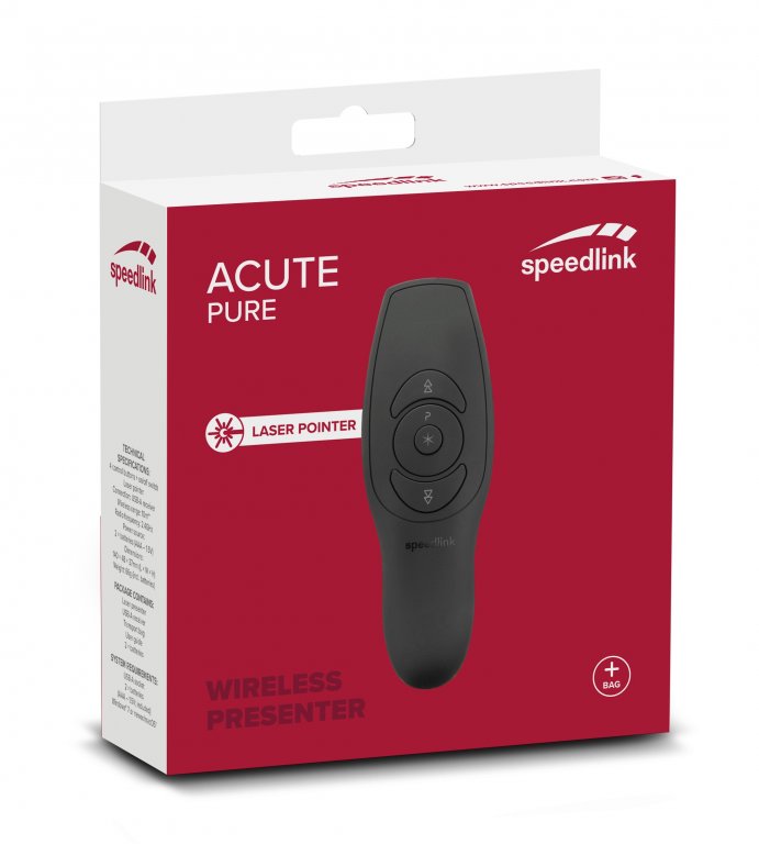 Speedlink Беспроводной презентер с лазерной указкой Acute pure Presenter black (SL-600400-BK)