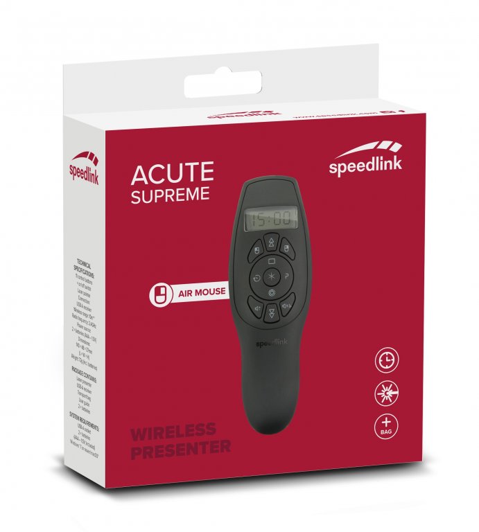 Speedlink Беспроводной презентер с лазерной указкой Acute Supreme, (SL-600402-BK)