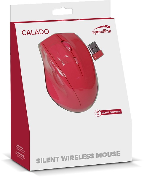 Speedlink Мышь беспроводная Calado Silent Mouse rubber-red (SL-630007-RRRD)