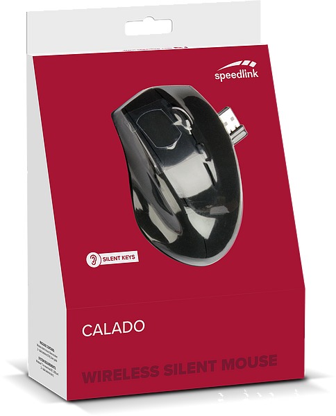 Speedlink Мышь беспроводная Calado Silent Mouse USB rubber-black(SL-6343-RRBK)