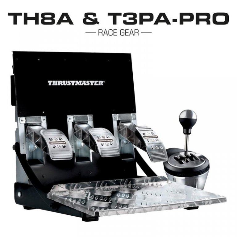 Thrustmaster гоночный комплект. Коробка передач TH8A + педали T3PA PRO