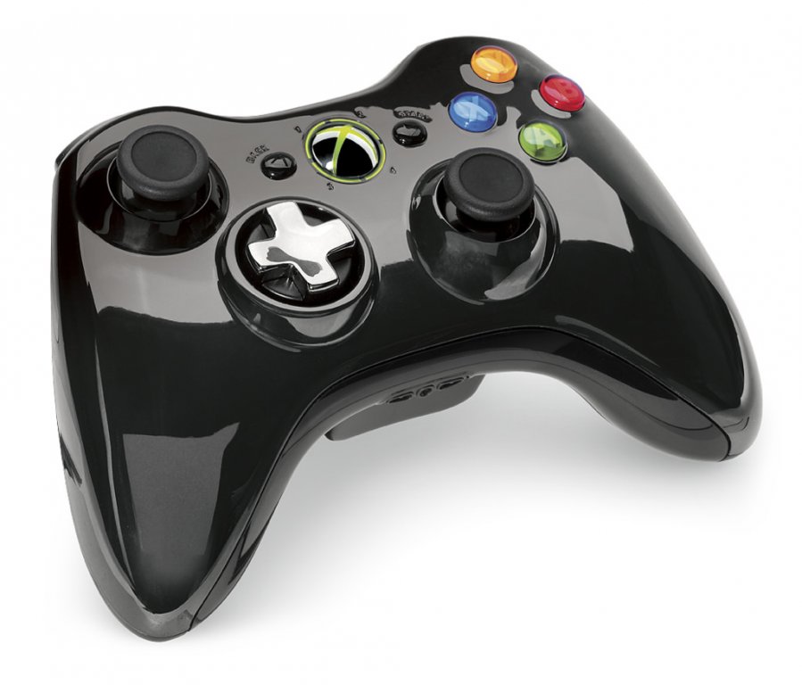 Хромированный беспроводной геймпад для Xbox 360 (43G-00059), черный