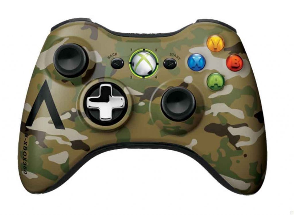 Беспроводной геймпад для XBox 360 Controller Wireless Microsoft (43G-00052), камуфляж
