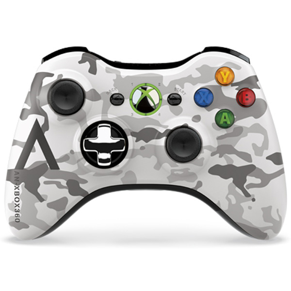 Беспроводной геймпад для XBox 360 Controller Wireless Microsoft (43G-00070), камуфляж (Arctic)
